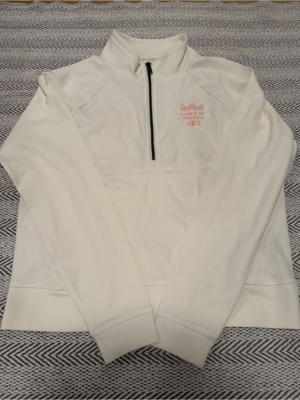 Queen of Prussia 10k White Quarter-Zip Pullover